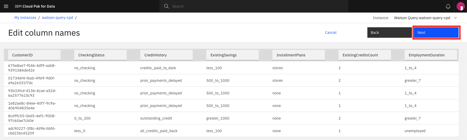 Review joined column names