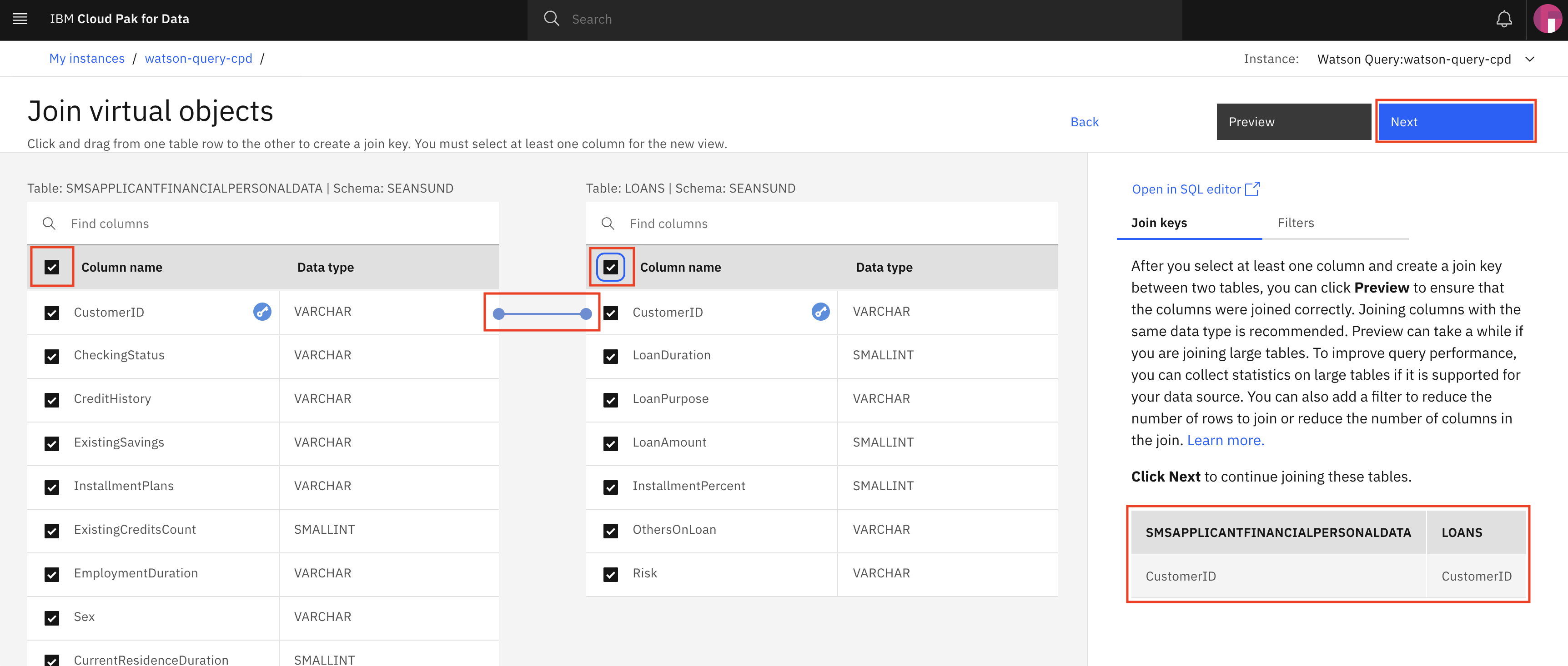 Map the two customerID keys