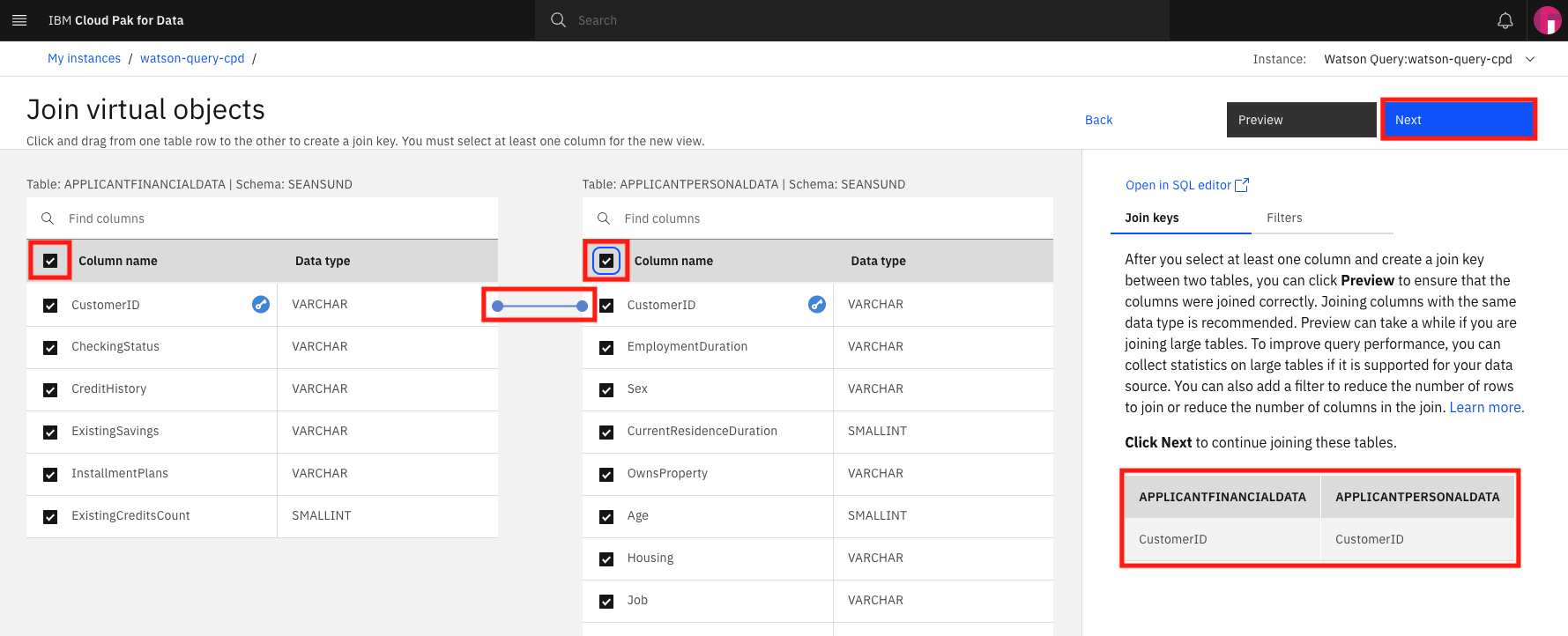 Map the two customerID keys