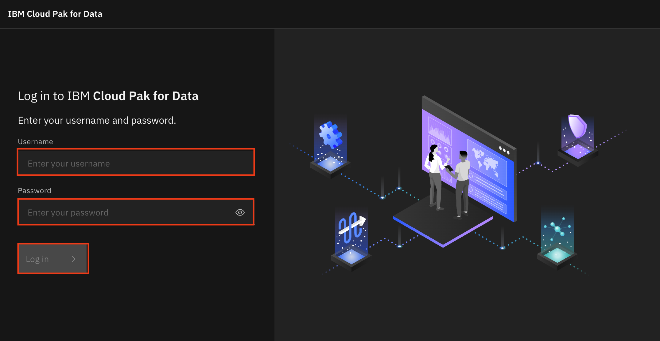 Cloud Pak for Data login