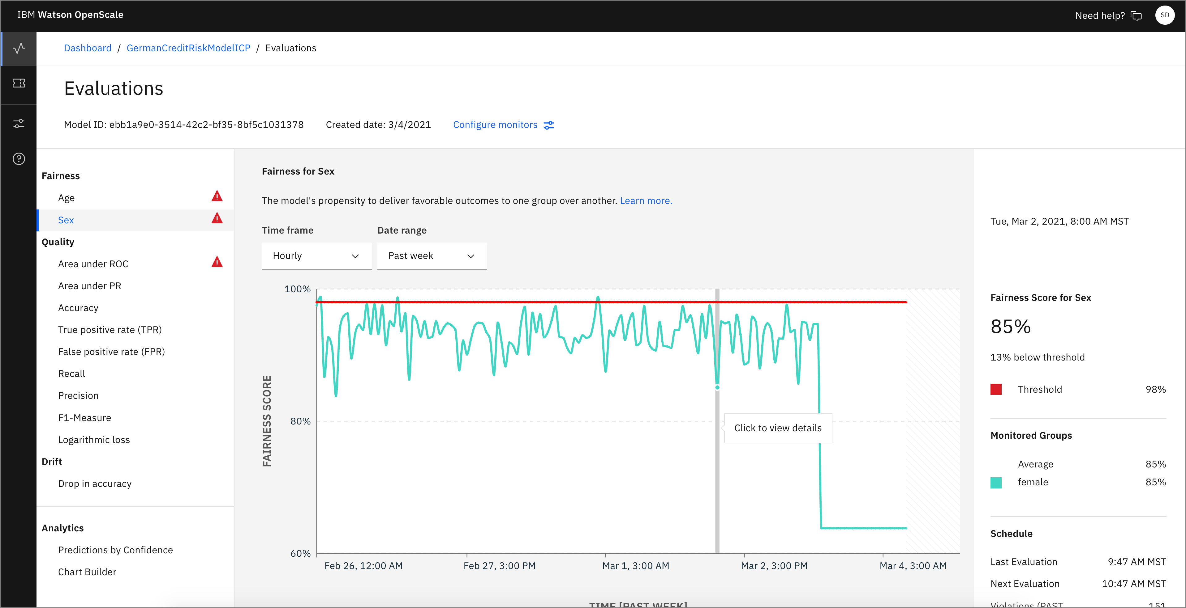 OpenScale Fairness Monitor