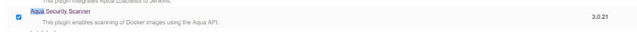 Jenkins Aqua Plugin installed