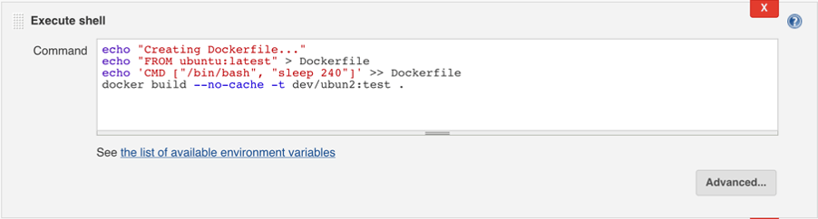 Twistlock Jenkins Fresstyle Project Build Step 