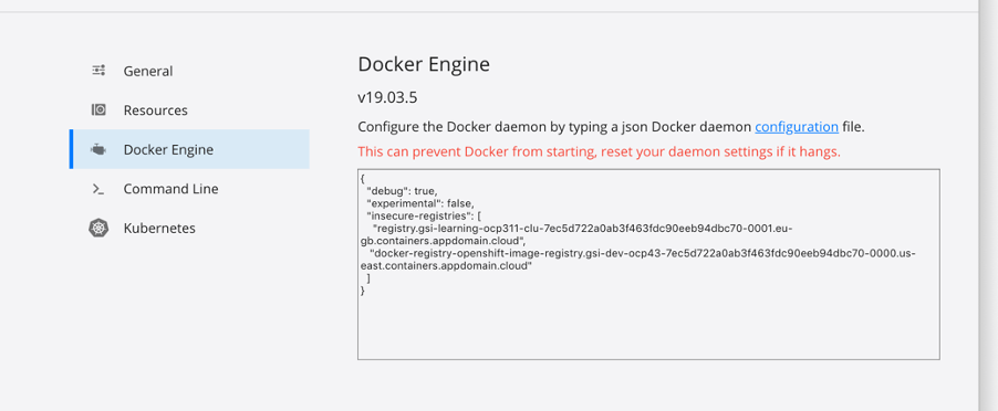 Twistlock Local Docker Settings