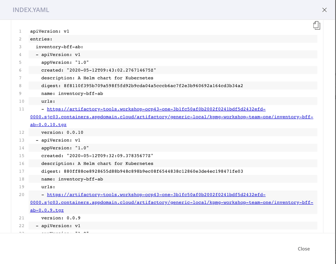 Helm Repository Index